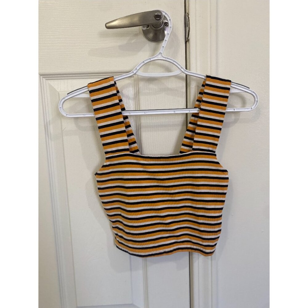 Cotton On Striped Crop Tank Top